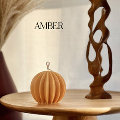 Scalloped Soy Wax Ball Candle | Home Decor-6