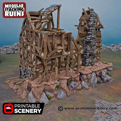 Mayor's Townhouse - Shadowfey Ruins, DnD, Pathfinder 15mm, 28mm, 32mm, wargaming scenery, bolt action, tabletop terrain, building-5