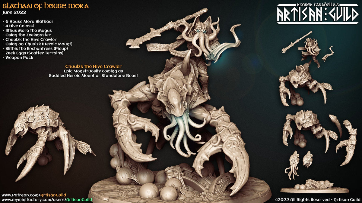 Chuulzk the Hive Crawler - Artisan Guild | Illithid | Mind Flayer | Monster | Fantasy | Boss | Mount | Crab | DnD | Pathfinder-2