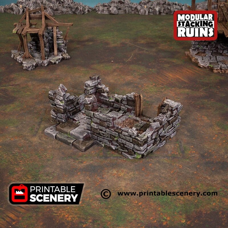 Murder Row - Shadowfey Ruins, DnD, Pathfinder 15mm, 28mm, 32mm, wargaming scenery, bolt action, tabletop terrain, building-6