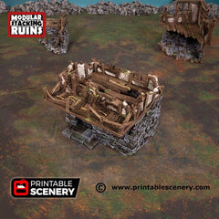 Murder Row - Shadowfey Ruins, DnD, Pathfinder 15mm, 28mm, 32mm, wargaming scenery, bolt action, tabletop terrain, building-5