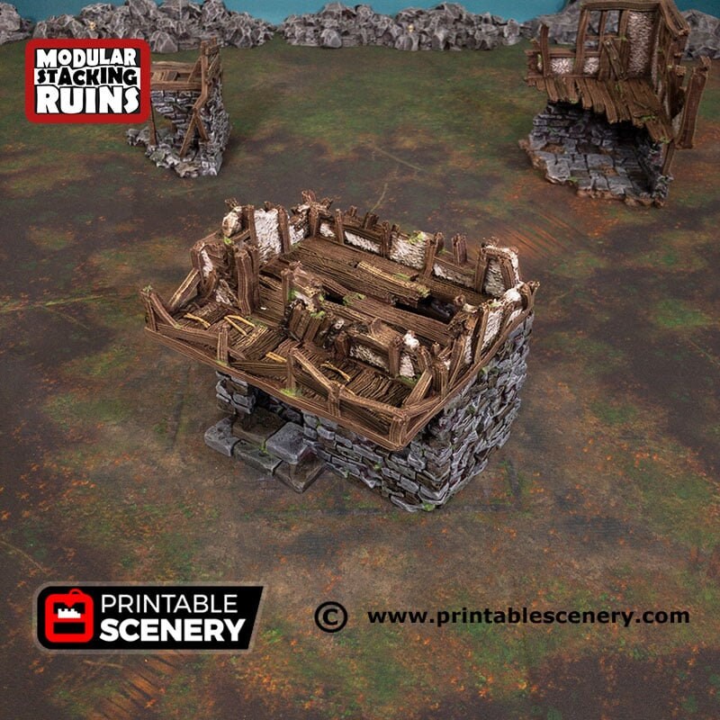 Murder Row - Shadowfey Ruins, DnD, Pathfinder 15mm, 28mm, 32mm, wargaming scenery, bolt action, tabletop terrain, building-5