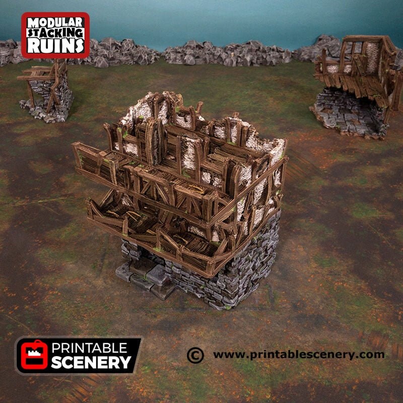 Murder Row - Shadowfey Ruins, DnD, Pathfinder 15mm, 28mm, 32mm, wargaming scenery, bolt action, tabletop terrain, building-4
