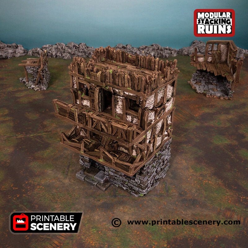 Murder Row - Shadowfey Ruins, DnD, Pathfinder 15mm, 28mm, 32mm, wargaming scenery, bolt action, tabletop terrain, building-3