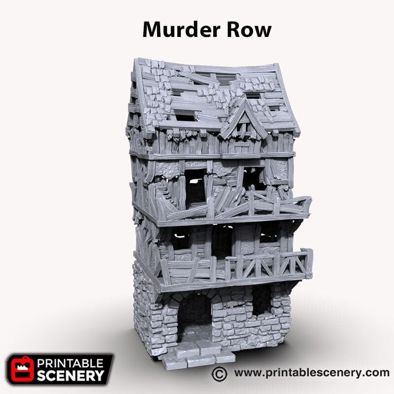 Murder Row - Shadowfey Ruins, DnD, Pathfinder 15mm, 28mm, 32mm, wargaming scenery, bolt action, tabletop terrain, building-2