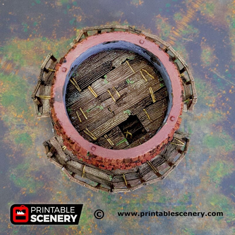 Haunted Windmill - Shadowfey Ruins, DnD, Pathfinder 15mm, 28mm, 32mm, wargaming scenery, bolt action, tabletop terrain, building-2