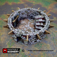 Haunted Windmill - Shadowfey Ruins, DnD, Pathfinder 15mm, 28mm, 32mm, wargaming scenery, bolt action, tabletop terrain, building-5