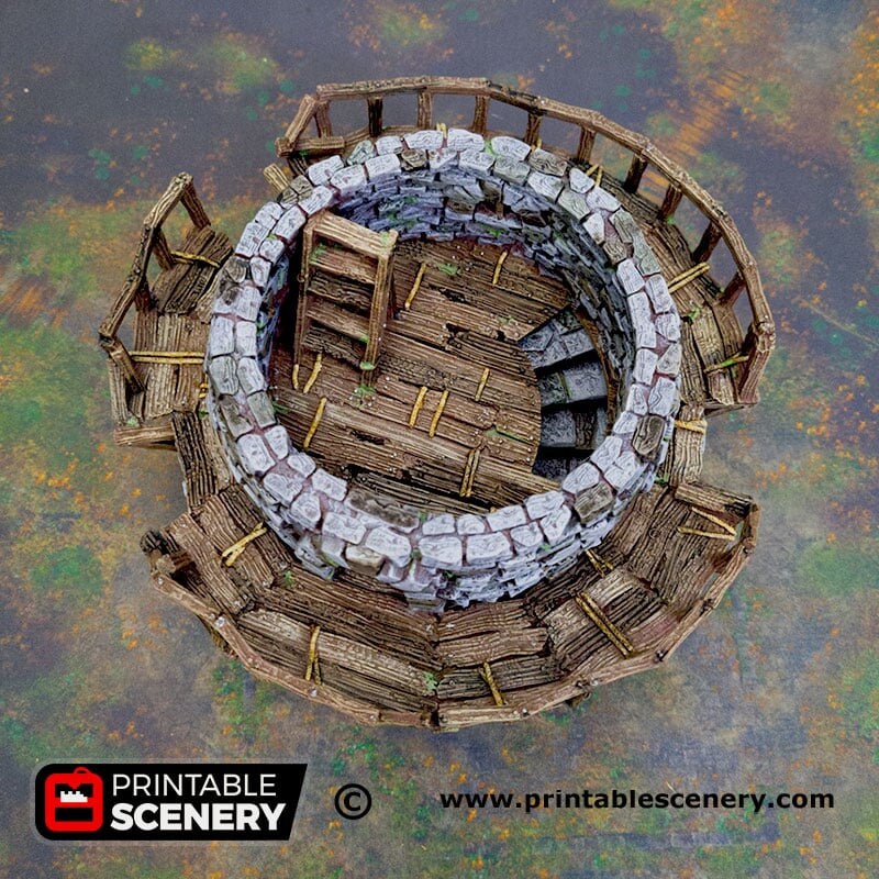 Haunted Windmill - Shadowfey Ruins, DnD, Pathfinder 15mm, 28mm, 32mm, wargaming scenery, bolt action, tabletop terrain, building-4