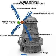 Haunted Windmill - Shadowfey Ruins, DnD, Pathfinder 15mm, 28mm, 32mm, wargaming scenery, bolt action, tabletop terrain, building-8
