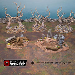 Hallowed Graveyard Hills - Shadowfey Ruins, DnD, Pathfinder 15mm, 28mm, 32mm, wargaming scenery, tabletop terrain, building-3