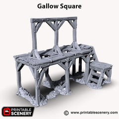 Gallows Square - Shadowfey Ruins, DnD, Pathfinder 15mm, 28mm, 32mm, wargaming scenery, tabletop terrain, building, scatter-2