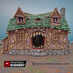 Mimic House - Shadowfey Ruins, DnD, Pathfinder 15mm, 28mm, 32mm, wargaming terrain, haunted, scatter, building, medieval-3