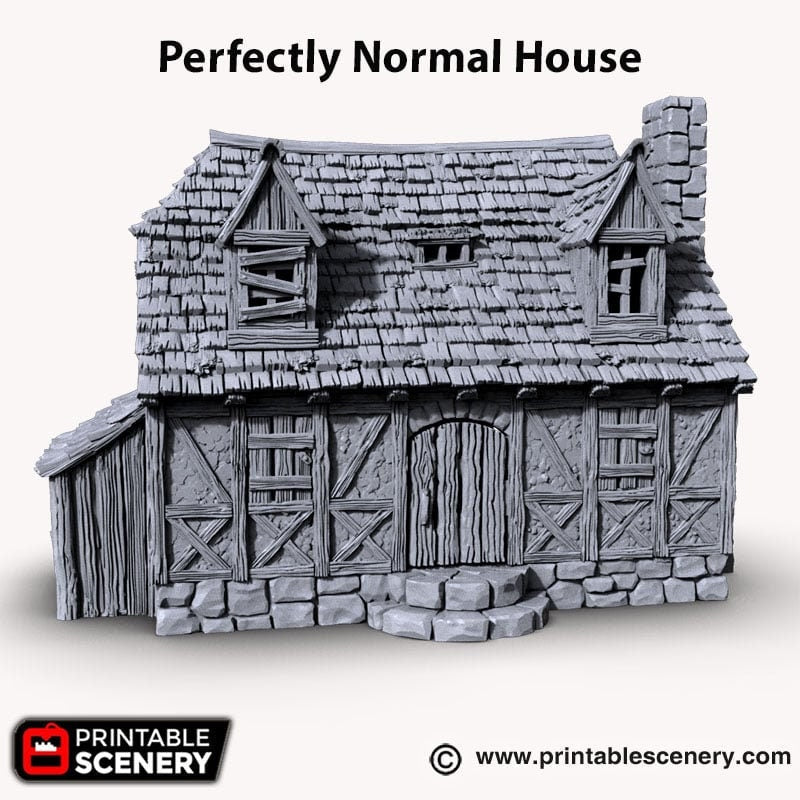 Perfectly Normal House - Shadowfey Ruins, DnD, Pathfinder 15mm, 28mm, 32mm, wargaming terrain scatter, building, medieval-2