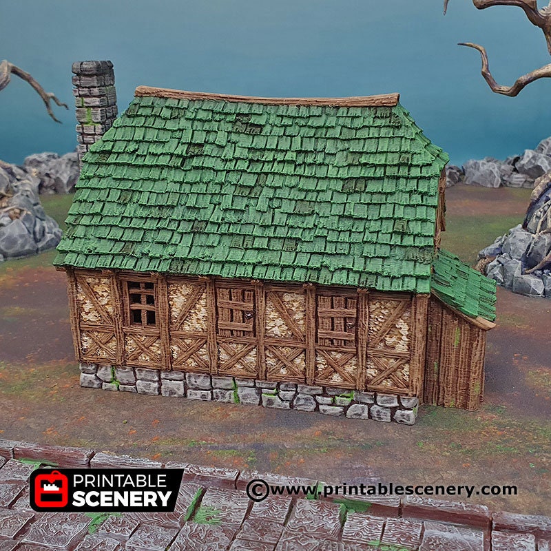 Perfectly Normal House - Shadowfey Ruins, DnD, Pathfinder 15mm, 28mm, 32mm, wargaming terrain scatter, building, medieval-5