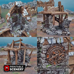 Burgomaster’s Office - Shadowfey Ruins, DnD, Pathfinder 15mm, 28mm, 32mm, wargaming terrain, modular building, D&D bolt action-4