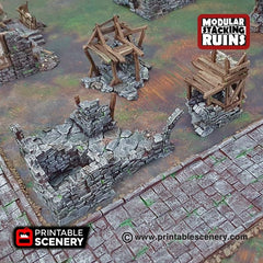 Burgomaster’s Office - Shadowfey Ruins, DnD, Pathfinder 15mm, 28mm, 32mm, wargaming terrain, modular building, D&D bolt action-5