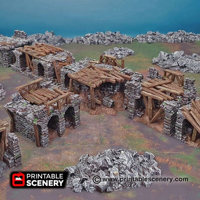 Ruined Bridge Spans - Shadowfey Ruins, DnD, Pathfinder, 15mm, 28mm, 32mm, wargaming terrain, scatter, causeway, D&D, scenery-4