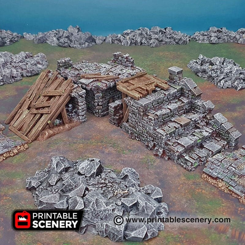Ruined Bridge Spans - Shadowfey Ruins, DnD, Pathfinder, 15mm, 28mm, 32mm, wargaming terrain, scatter, causeway, D&D, scenery-6