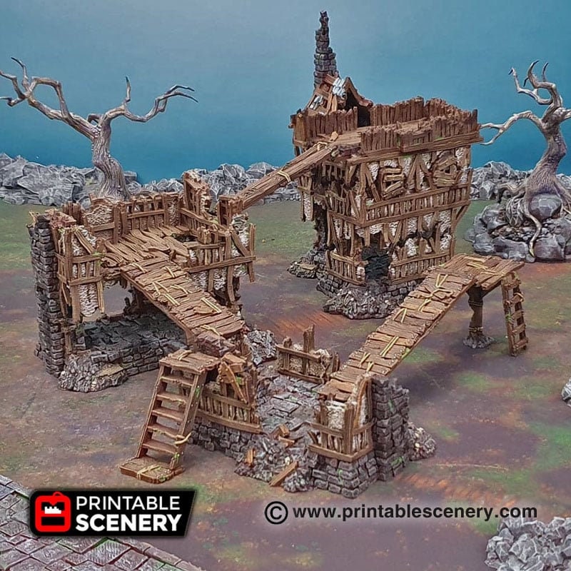 Gangways, Stairs and Ladders - Shadowfey Ruins, DnD, Pathfinder, 15mm, 28mm, 32mm, wargaming terrain, scatter, D&D, scenery-6
