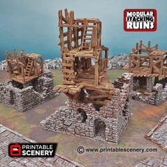 Rickety Lodgings - Shadowfey Ruins, DnD, Pathfinder 15mm, 28mm, 32mm, wargaming terrain, modular building, D&D bolt action-3