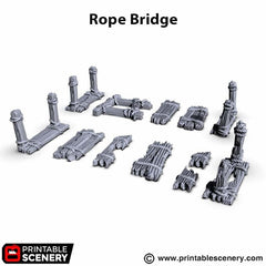 Rope Bridge - Shadowfey Ruins, DnD, Pathfinder, 15mm, 28mm, 32mm, wargaming terrain, scatter, D&D, scenery, jungle-2