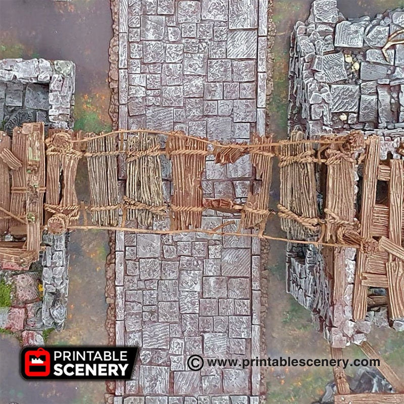 Rope Bridge - Shadowfey Ruins, DnD, Pathfinder, 15mm, 28mm, 32mm, wargaming terrain, scatter, D&D, scenery, jungle-3