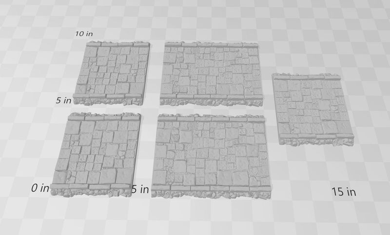 Flagstone Streets - Roads of Ruin Shadowfey, DnD, Pathfinder, 15mm, 28mm, 32mm, wargaming terrain, scatter, D&D, scenery, modular-6