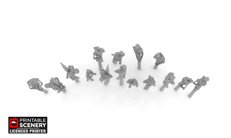 Impaled Skeletons - Shadowfey Ruins, DnD, Pathfinder, 15mm, 28mm, 32mm, wargaming terrain, scatter, D&D, graveyard, cemetery-2