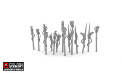 Impaled Skeletons - Shadowfey Ruins, DnD, Pathfinder, 15mm, 28mm, 32mm, wargaming terrain, scatter, D&D, graveyard, cemetery-4