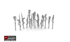 Impaled Skeletons - Shadowfey Ruins, DnD, Pathfinder, 15mm, 28mm, 32mm, wargaming terrain, scatter, D&D, graveyard, cemetery-3