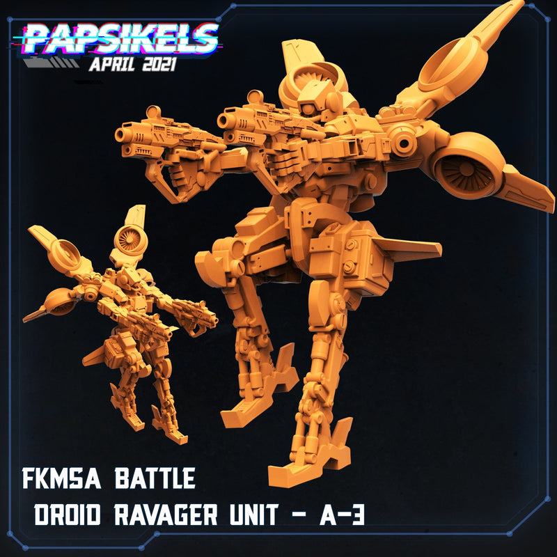Fukimasa Battle Droid A3 - Papsikels | Cyberpunk | Scifi | Sci-fi | Futuristic | Ranged | 32mm | Robot | Mechanical | Wargaming | Mech-1