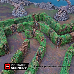 Hedge Maze - Shadowfey Wilds, DnD 5E, Pathfinder 2E 15mm, 28mm, 32mm, wargaming terrain, scatter scenery, D&D bolt action-5
