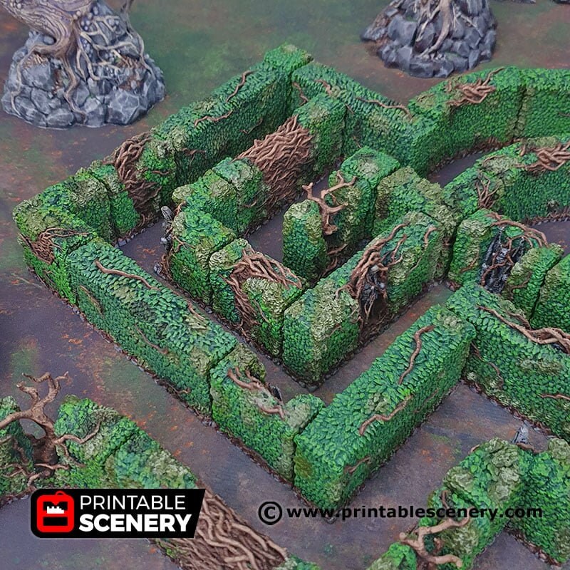 Hedge Maze - Shadowfey Wilds, DnD 5E, Pathfinder 2E 15mm, 28mm, 32mm, wargaming terrain, scatter scenery, D&D bolt action-4