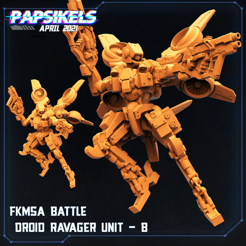 Fukimasa Battle Droid B - Papsikels | Cyberpunk | Scifi | Sci-fi | Futuristic | Ranged | 32mm | Robot | Mechanical | Wargaming | Mech-1