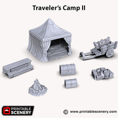Traveller's Camp 2 - Shadowfey Wilds, DnD 5E, Pathfinder 2E 15mm, 28mm, 32mm, wargaming terrain, scatter scenery, D&D bolt action-2