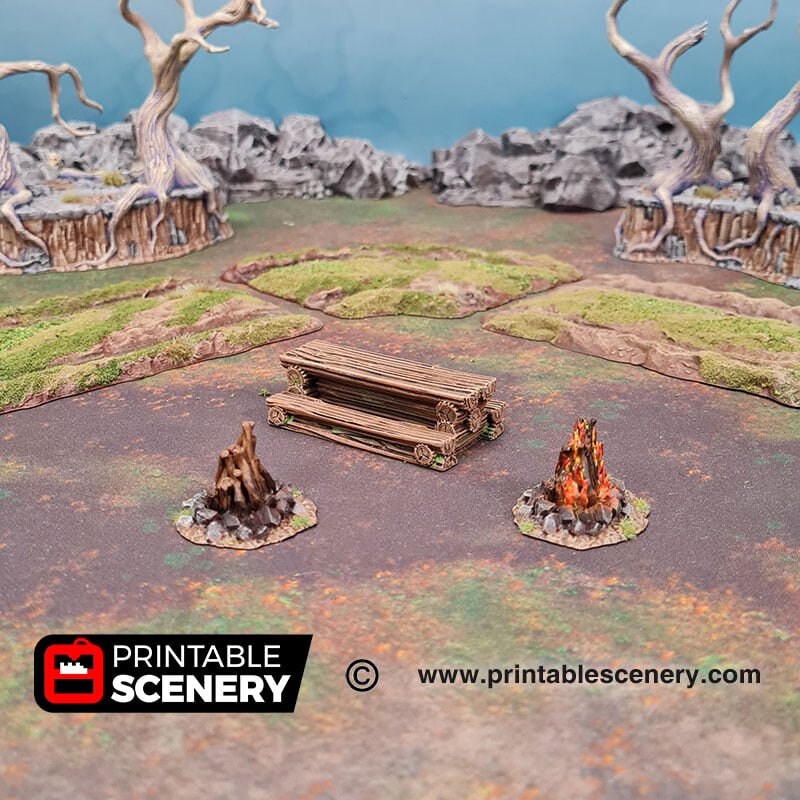 Traveller's Camp 2 - Shadowfey Wilds, DnD 5E, Pathfinder 2E 15mm, 28mm, 32mm, wargaming terrain, scatter scenery, D&D bolt action-4