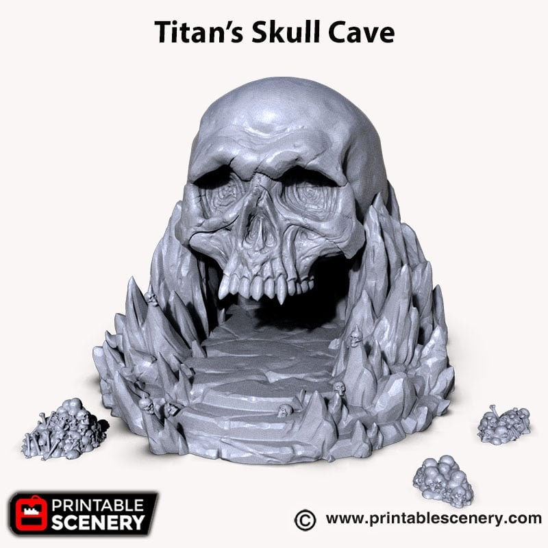 Titan Skull Cave - Shadowfey Wilds, DnD 5E, Pathfinder 2E 15mm, 28mm, 32mm, wargaming terrain, scatter scenery, D&D bolt action-2
