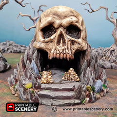 Titan Skull Cave - Shadowfey Wilds, DnD 5E, Pathfinder 2E 15mm, 28mm, 32mm, wargaming terrain, scatter scenery, D&D bolt action-7