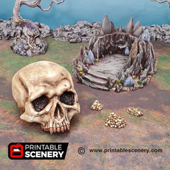 Titan Skull Cave - Shadowfey Wilds, DnD 5E, Pathfinder 2E 15mm, 28mm, 32mm, wargaming terrain, scatter scenery, D&D bolt action-6