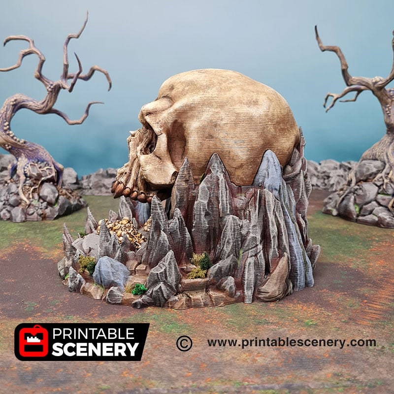 Titan Skull Cave - Shadowfey Wilds, DnD 5E, Pathfinder 2E 15mm, 28mm, 32mm, wargaming terrain, scatter scenery, D&D bolt action-5