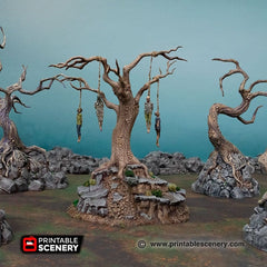 Hangman's Tree - Shadowfey Wilds, DnD 5E, Pathfinder 2E 15mm, 28mm, 32mm, wargaming terrain, scatter scenery, D&D bolt action-1