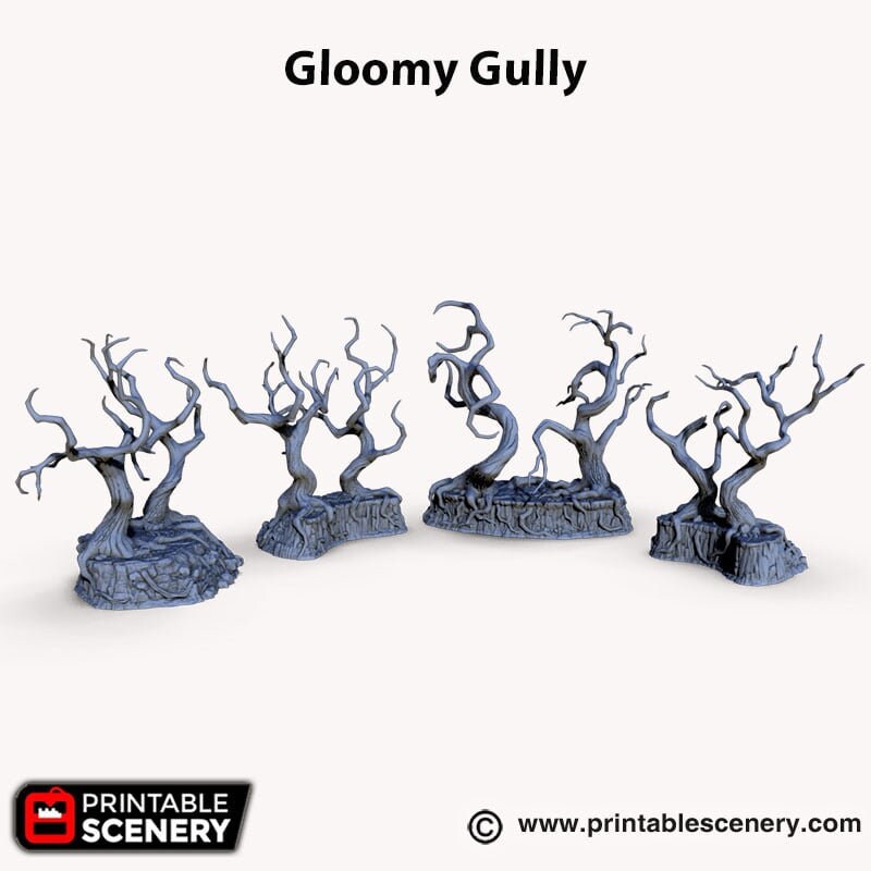 Gloomy Gully - Shadowfey Wilds, DnD 5E, Pathfinder 2E 15mm, 28mm, 32mm, wargaming terrain, scatter scenery, D&D bolt action-3