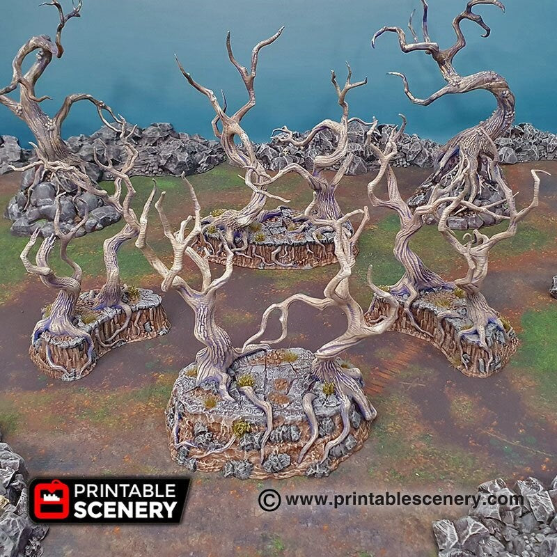 Gloomy Gully - Shadowfey Wilds, DnD 5E, Pathfinder 2E 15mm, 28mm, 32mm, wargaming terrain, scatter scenery, D&D bolt action-1