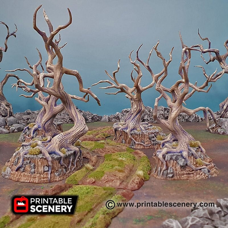 Gloomy Gully - Shadowfey Wilds, DnD 5E, Pathfinder 2E 15mm, 28mm, 32mm, wargaming terrain, scatter scenery, D&D bolt action-4