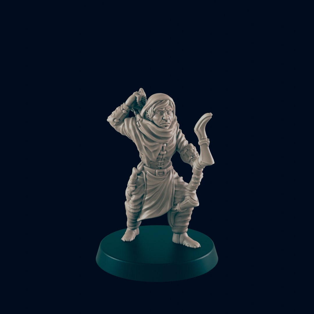 5 Bandit Mini Pack - EC3D, DnD | Human | Monster | Dwarf | Elf | Melee, Archer, 32mm | Pathfinder | Fantasy | Wizard | Wargaming Frostgrave-5