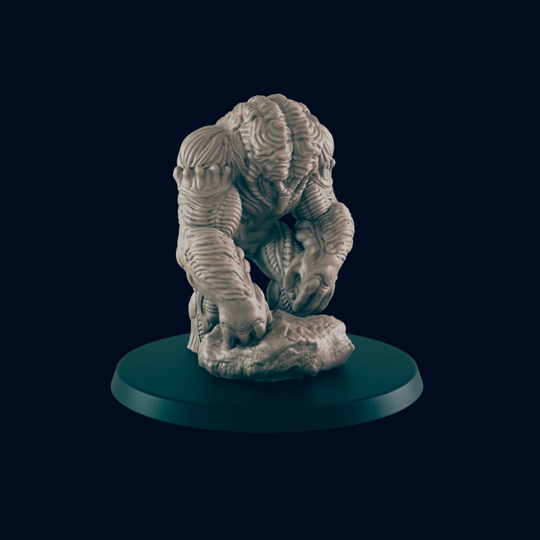 Brain Golem - EC3D, DnD | Golem | Monster| illithid | Undead | mind flayer | 32mm | Pathfinder | Large | Fantasy | Wargaming | Frostgrave-1
