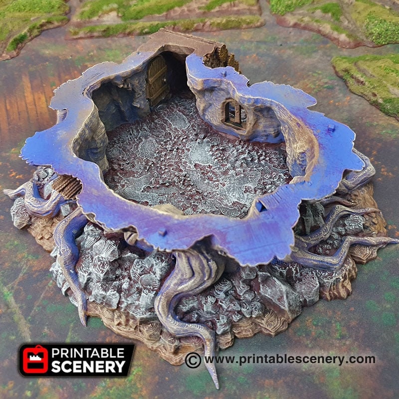 Feywild Cabin - Shadowfey Wilds, DnD 5E, Pathfinder 2E 15mm, 28mm, 32mm, wargaming terrain, scatter scenery, D&D bolt action-4
