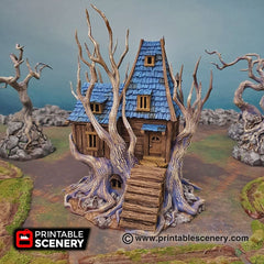 Feywild Cabin - Shadowfey Wilds, DnD 5E, Pathfinder 2E 15mm, 28mm, 32mm, wargaming terrain, scatter scenery, D&D bolt action-1