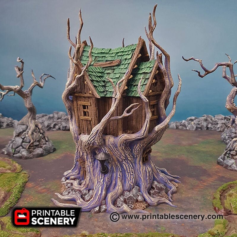 Feywild Cottage - Shadowfey Wilds, DnD 5E, Pathfinder 2E 15mm, 28mm, 32mm, wargaming terrain, scatter scenery, D&D bolt action-3