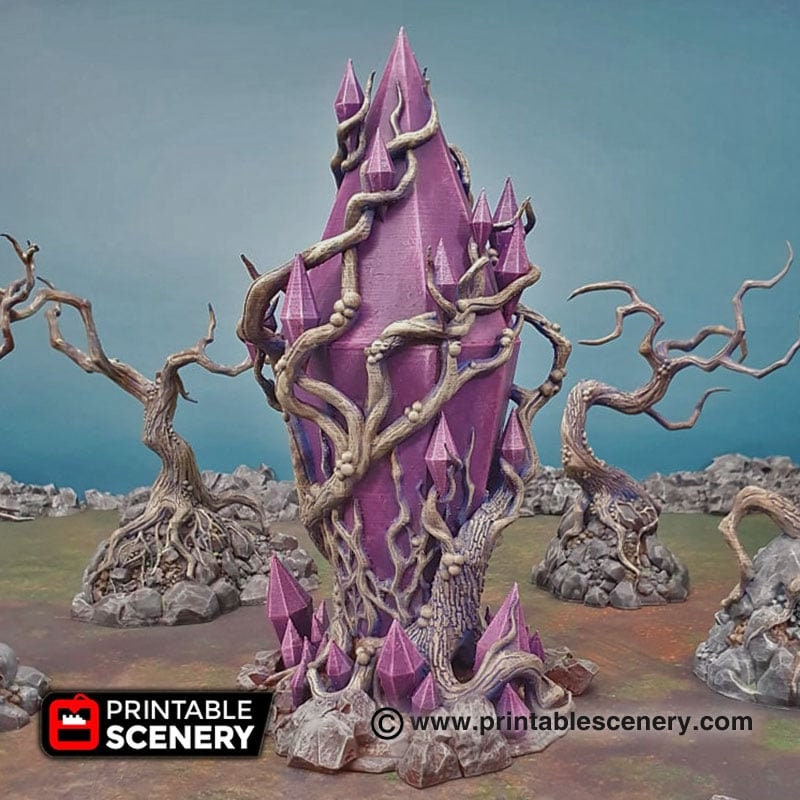 Corrupted Feyheart - Shadowfey Wilds, DnD 5E, Pathfinder 2E 15mm, 28mm, 32mm, wargaming terrain, scatter scenery, D&D-1